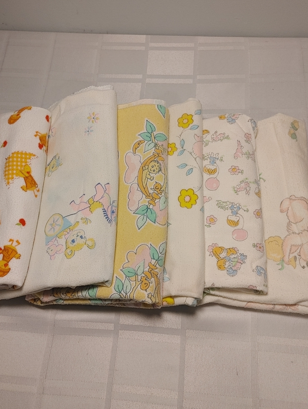 Baby's Flannel Receiving Blankets, Set of 6
